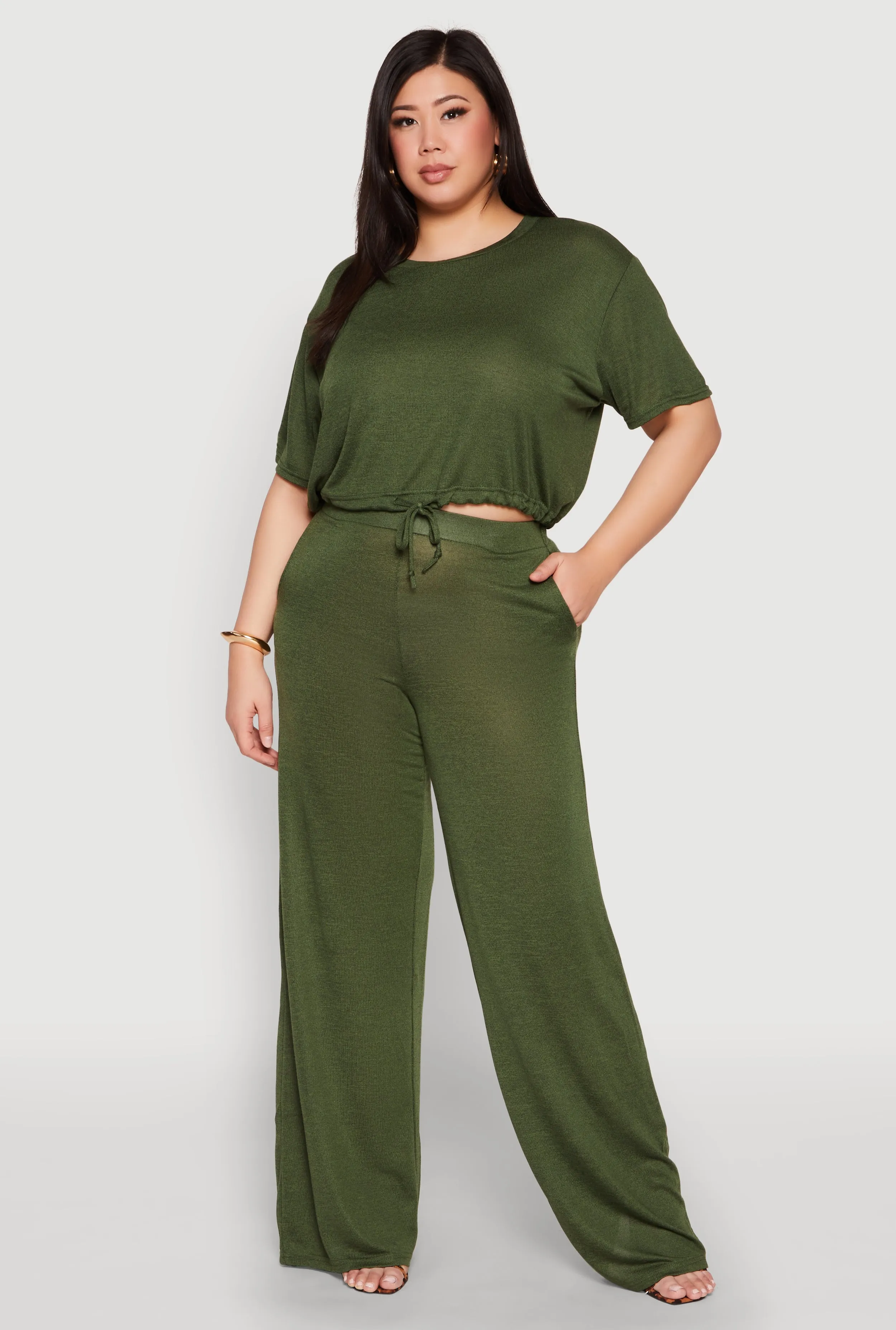 Plus Size Daisy High Waisted Wide Leg Pants sold by Rainbow product image thumbnail 2