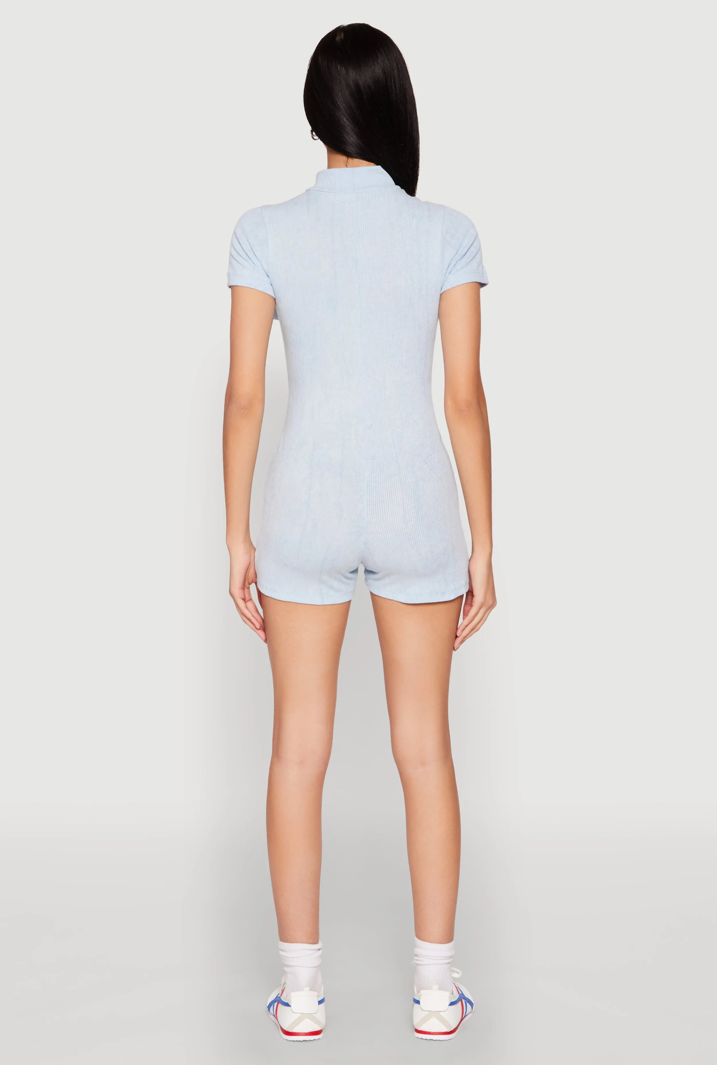Mineral Wash Zip Front Romper sold by Rainbow product image thumbnail 5