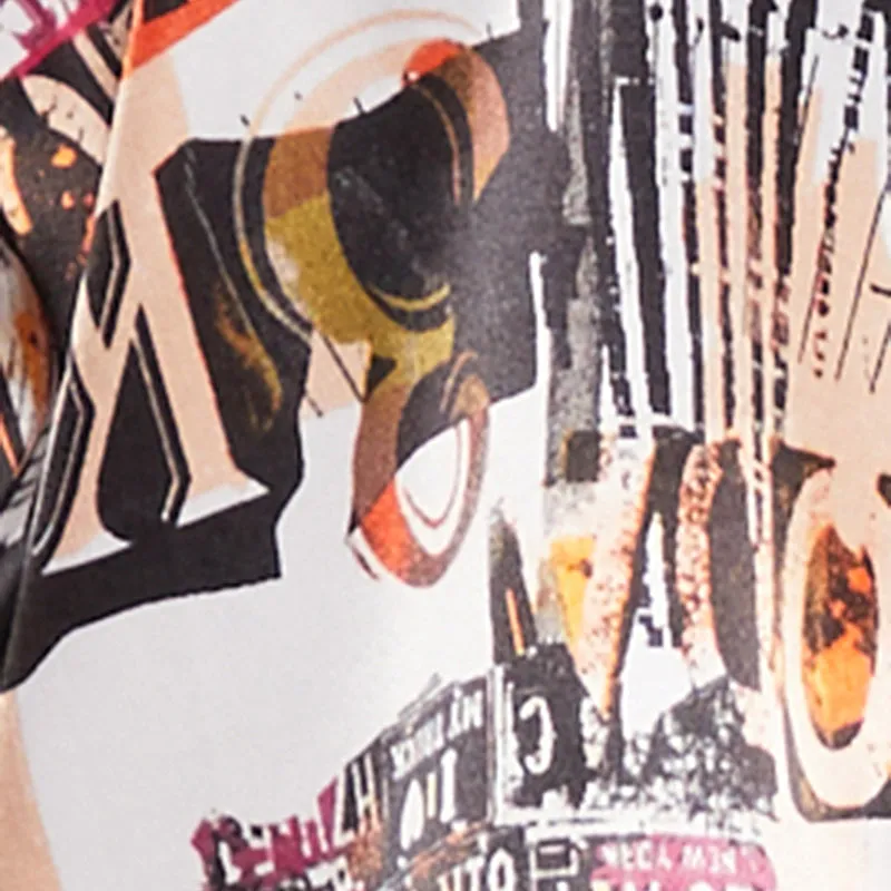 Plus Size Satin Printed Pattern Shirt sold by Rainbow product image thumbnail 4