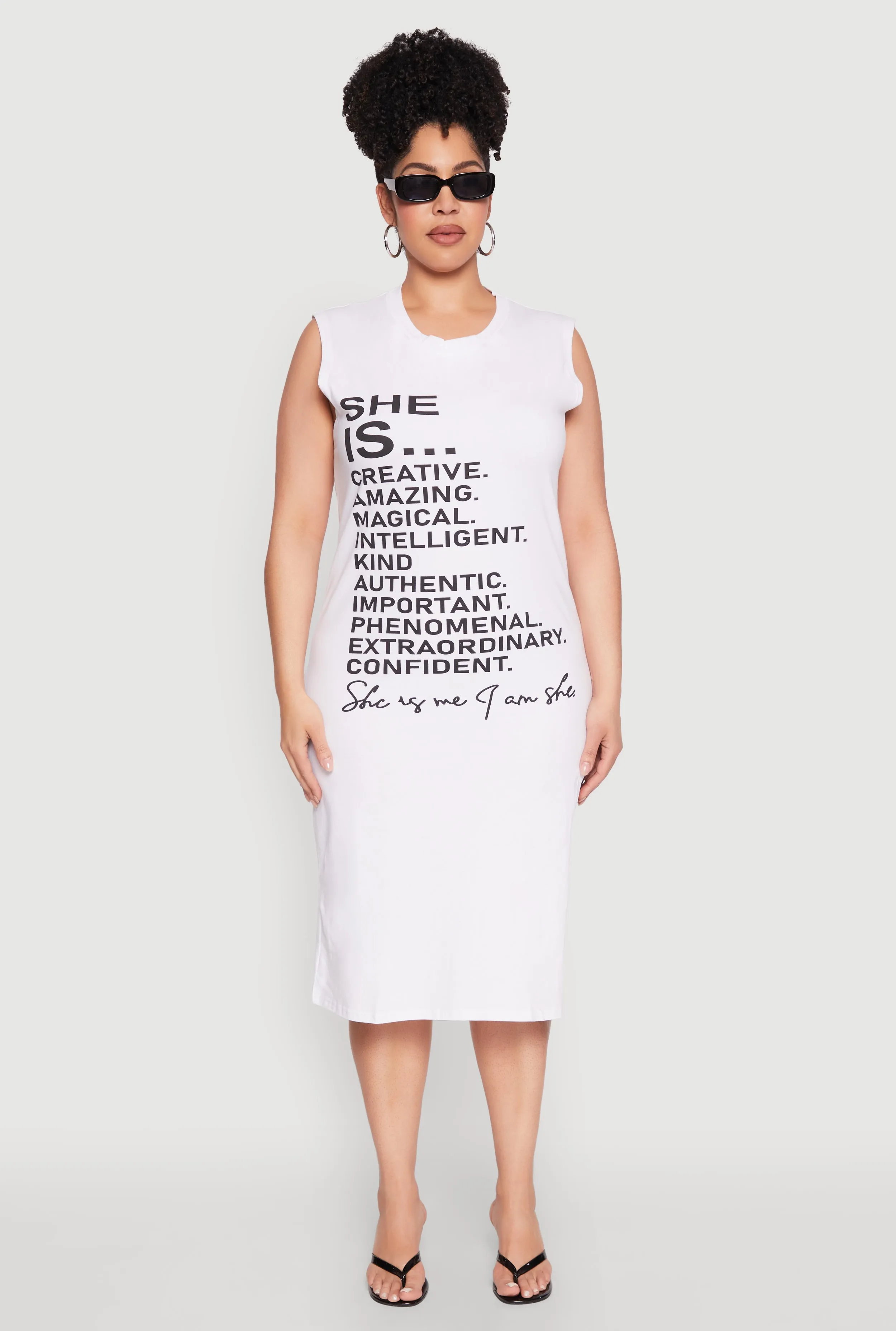Plus Size She Is Graphic Print Dress sold by Rainbow product image thumbnail 2
