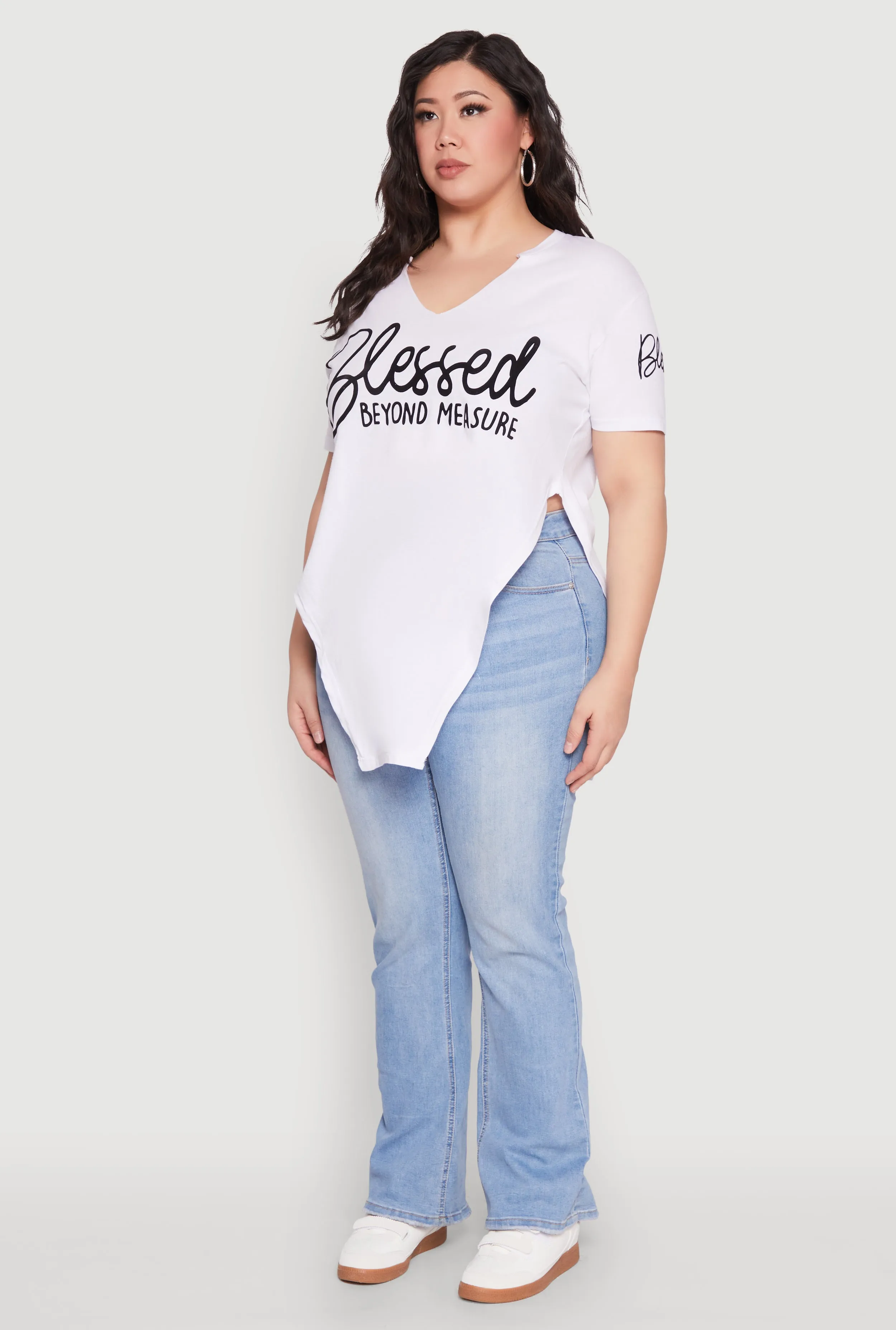 Plus Size Blessed Beyond Measure Graphic Tee sold by Rainbow product image thumbnail 5