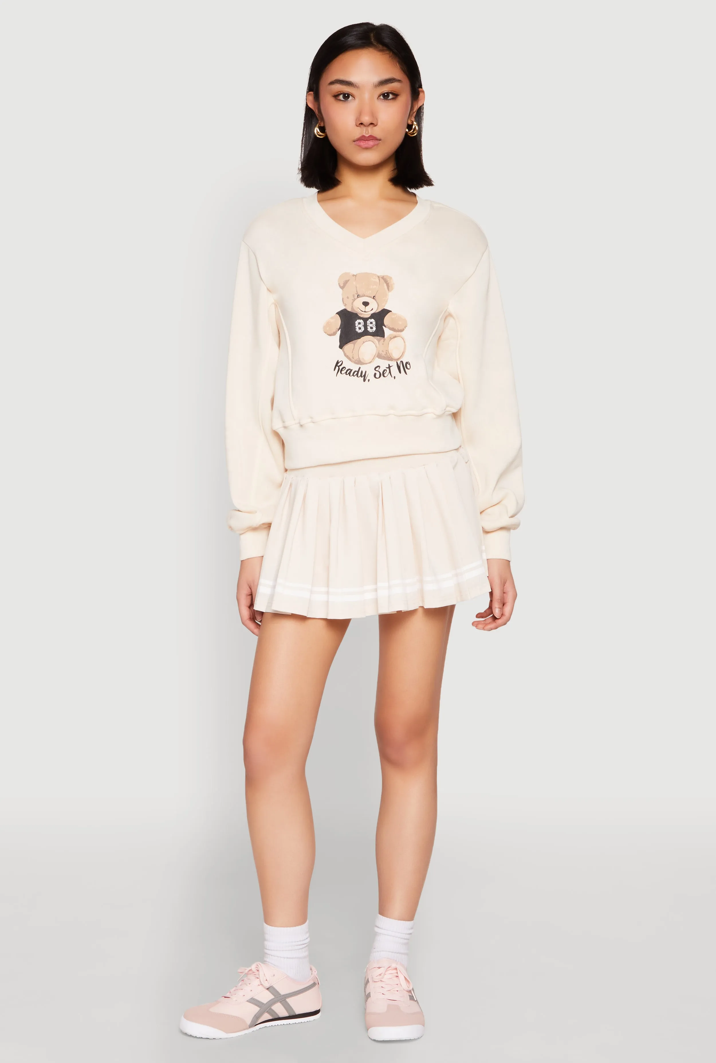 V Neck Printed Pattern Sweatshirt sold by Rainbow product image thumbnail 3