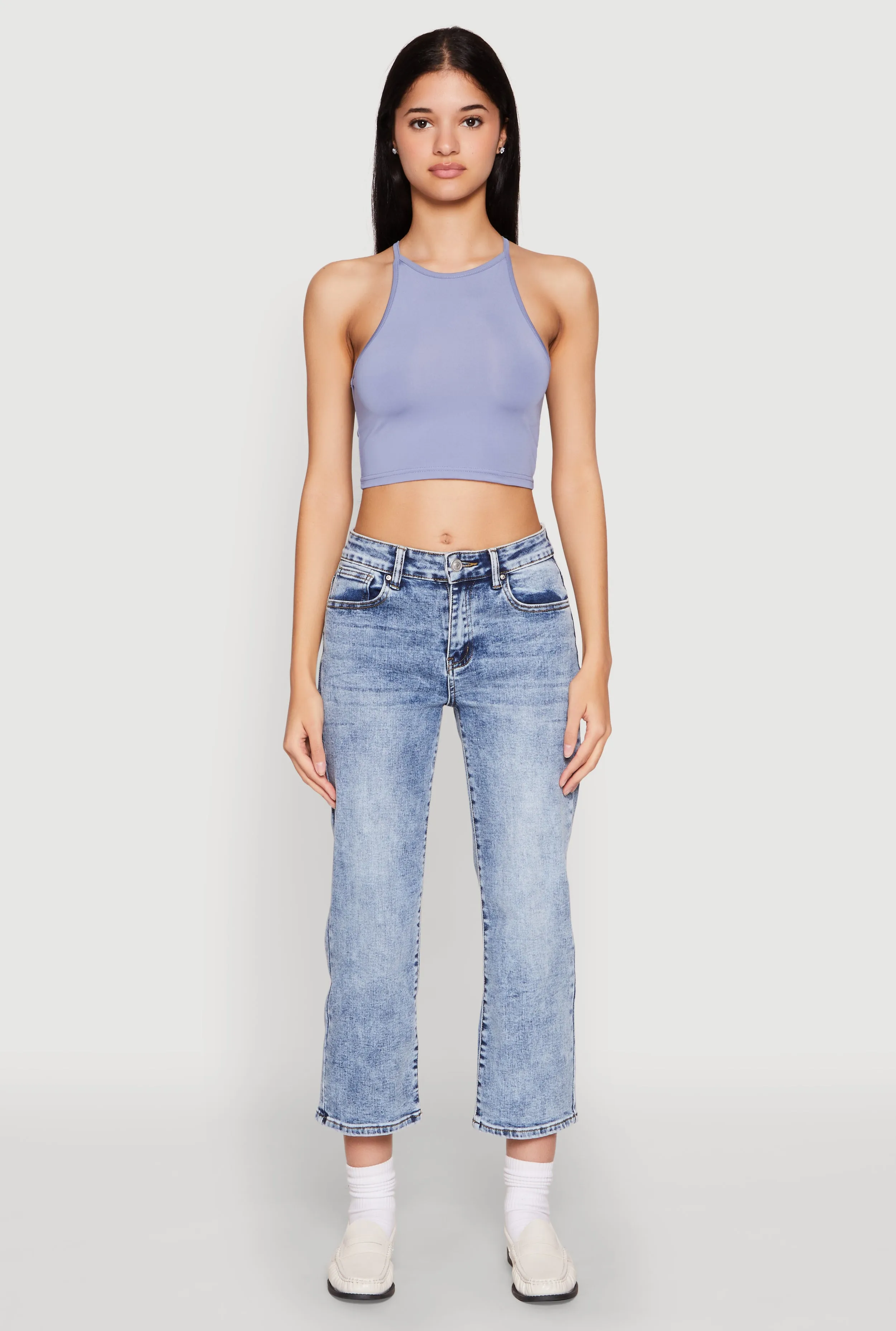 Daisy High Neck Cropped Tank Top sold by Rainbow