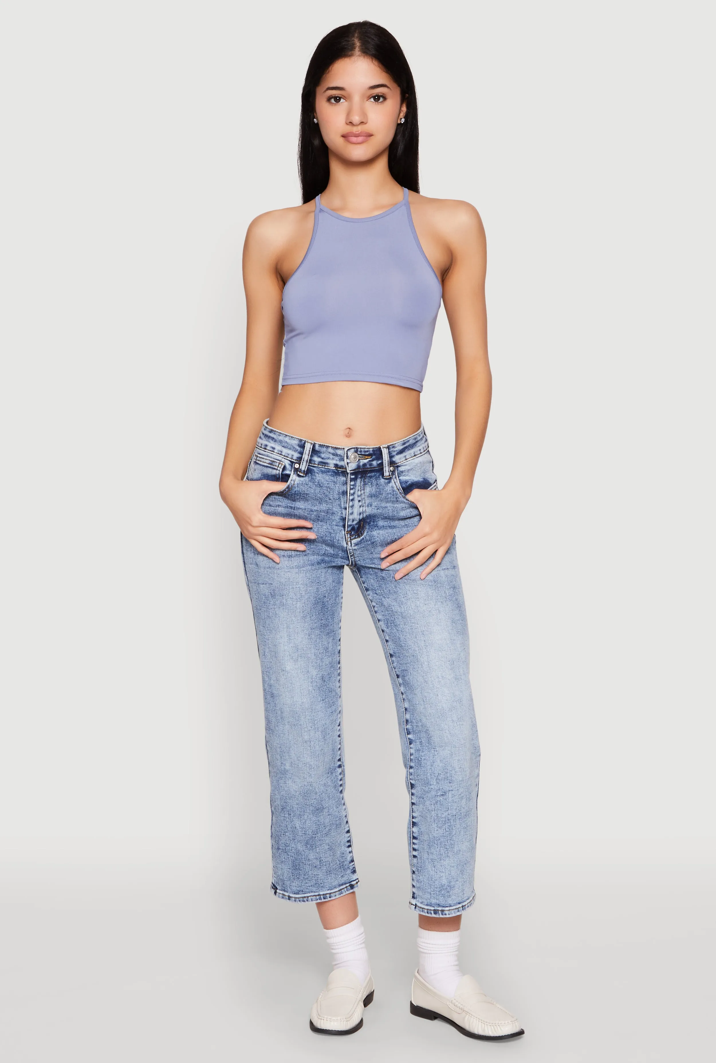 Daisy High Neck Cropped Tank Top sold by Rainbow product image thumbnail 3