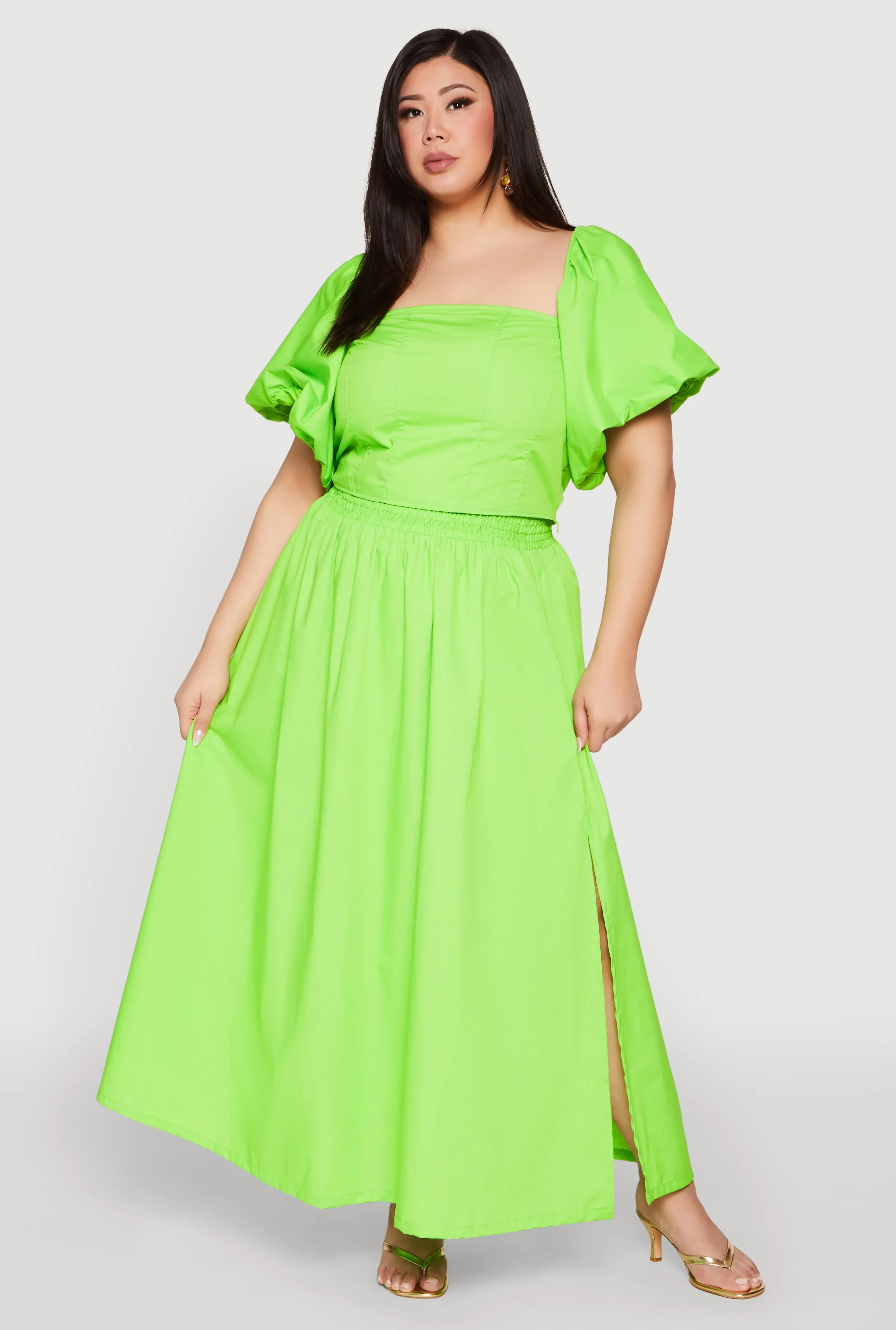 Plus Size Poplin Maxi Skirt sold by Rainbow product image thumbnail 2