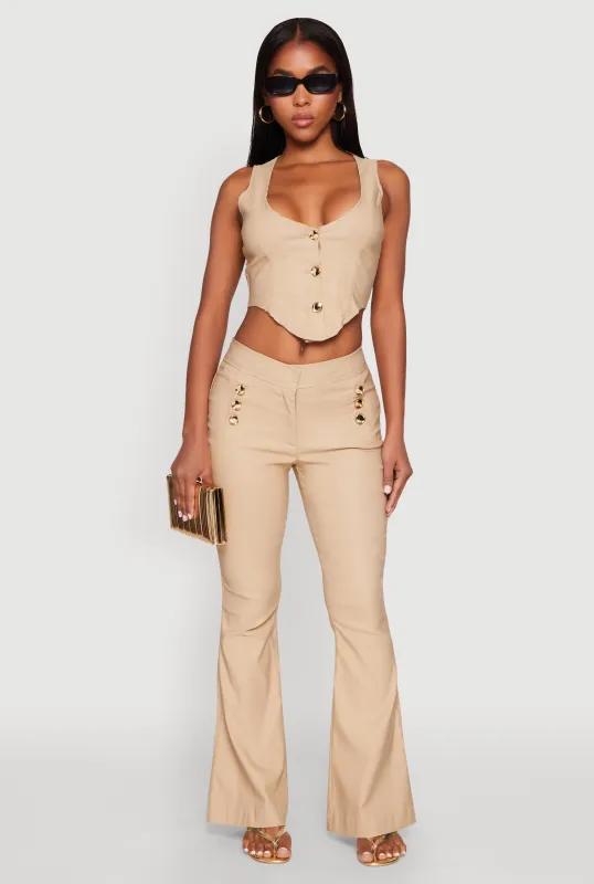 Flared Pull On Dress Pants sold by Rainbow