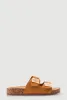 Double Geometric Band Footbed Sandals sold by Rainbow