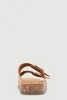 Double Geometric Band Footbed Sandals sold by Rainbow