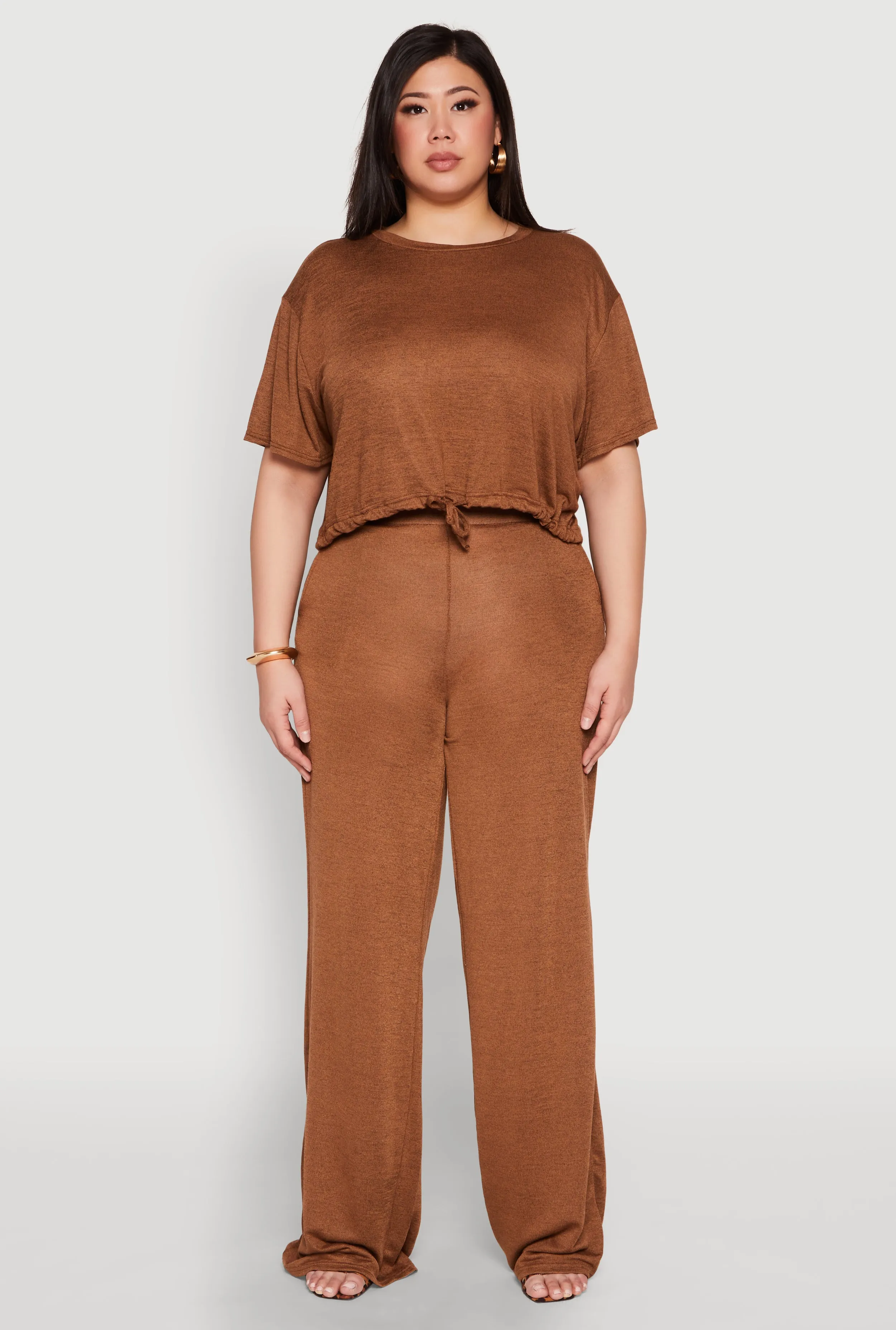 Plus Size Daisy High Waisted Wide Leg Pants sold by Rainbow