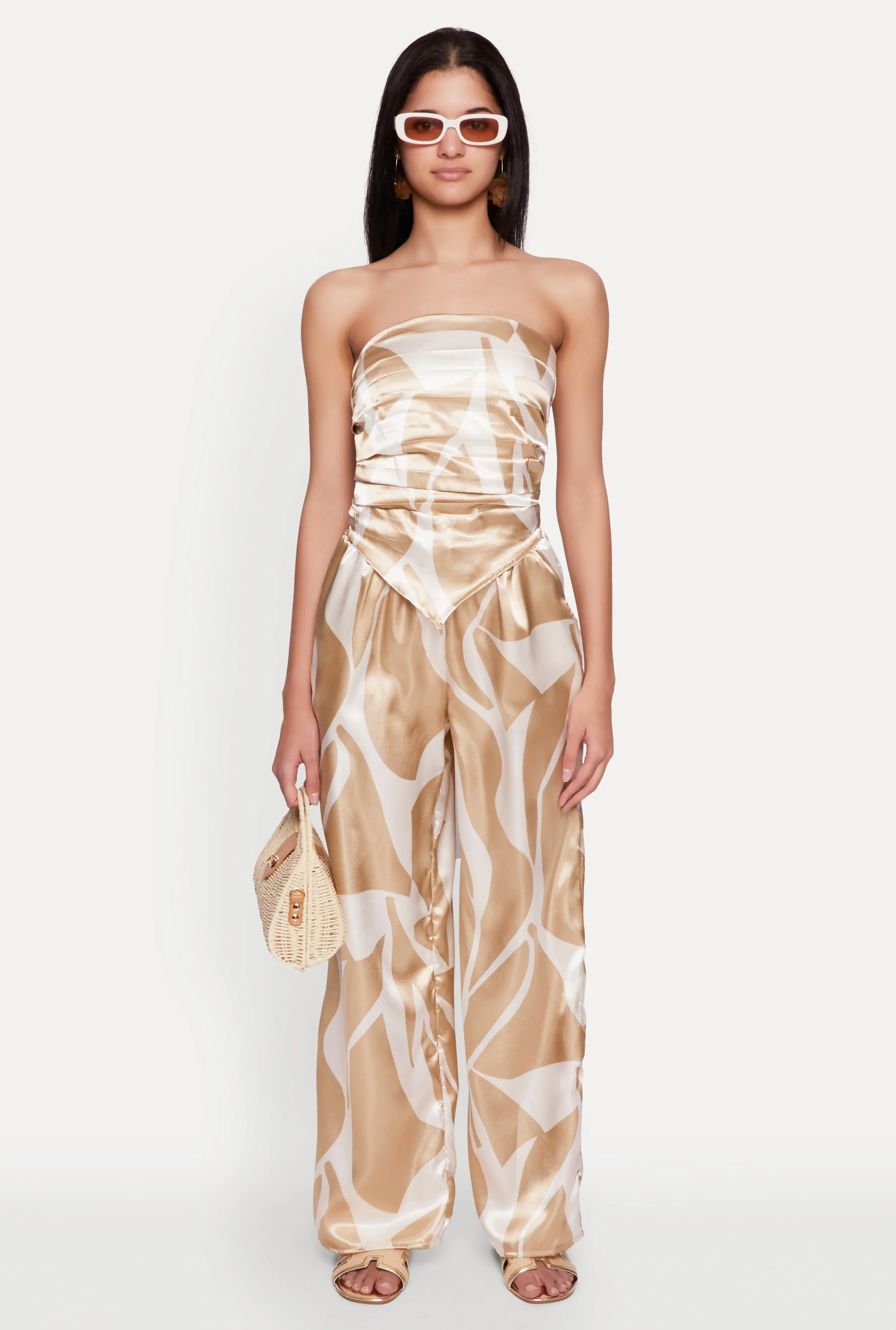 Patterned Satin Strapless Top sold by Rainbow product image thumbnail 2