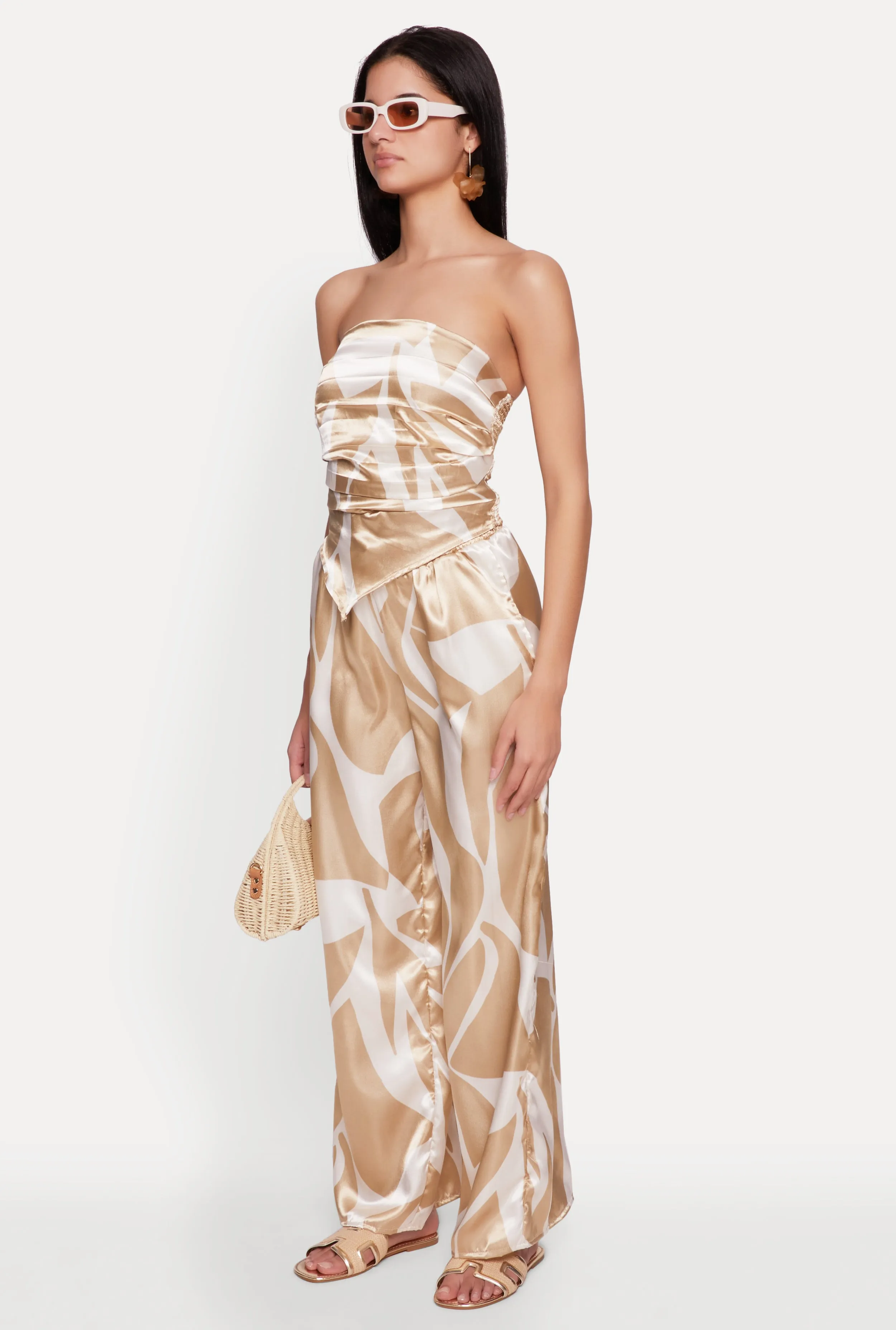 Patterned Satin Strapless Top sold by Rainbow product image thumbnail 5