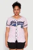 Plus Size Blessed 99 Graphic Baseball Shirt sold by Rainbow