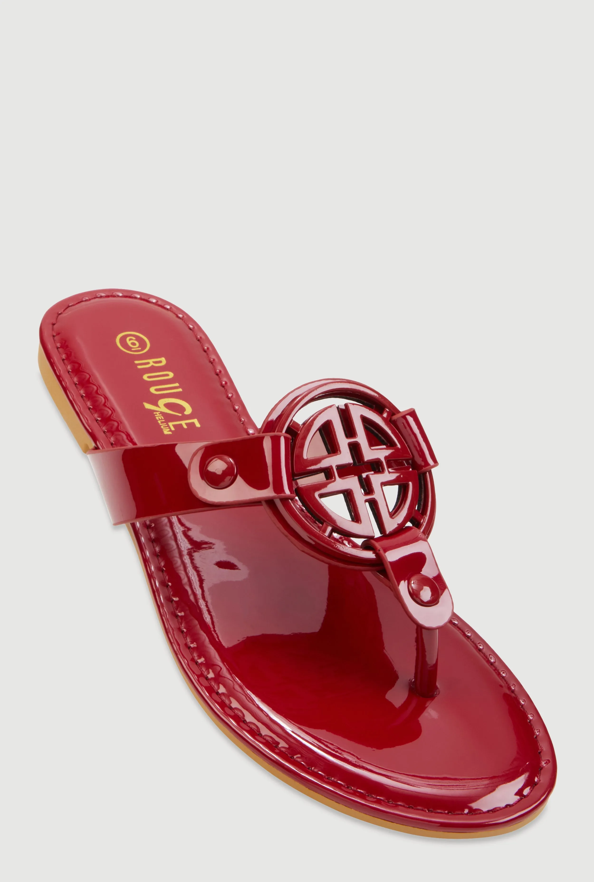 Geometric Pendant Thong Sandals sold by Rainbow