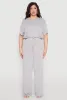 Plus Size Daisy Brushed Knit Drawstring Hem Tee sold by Rainbow