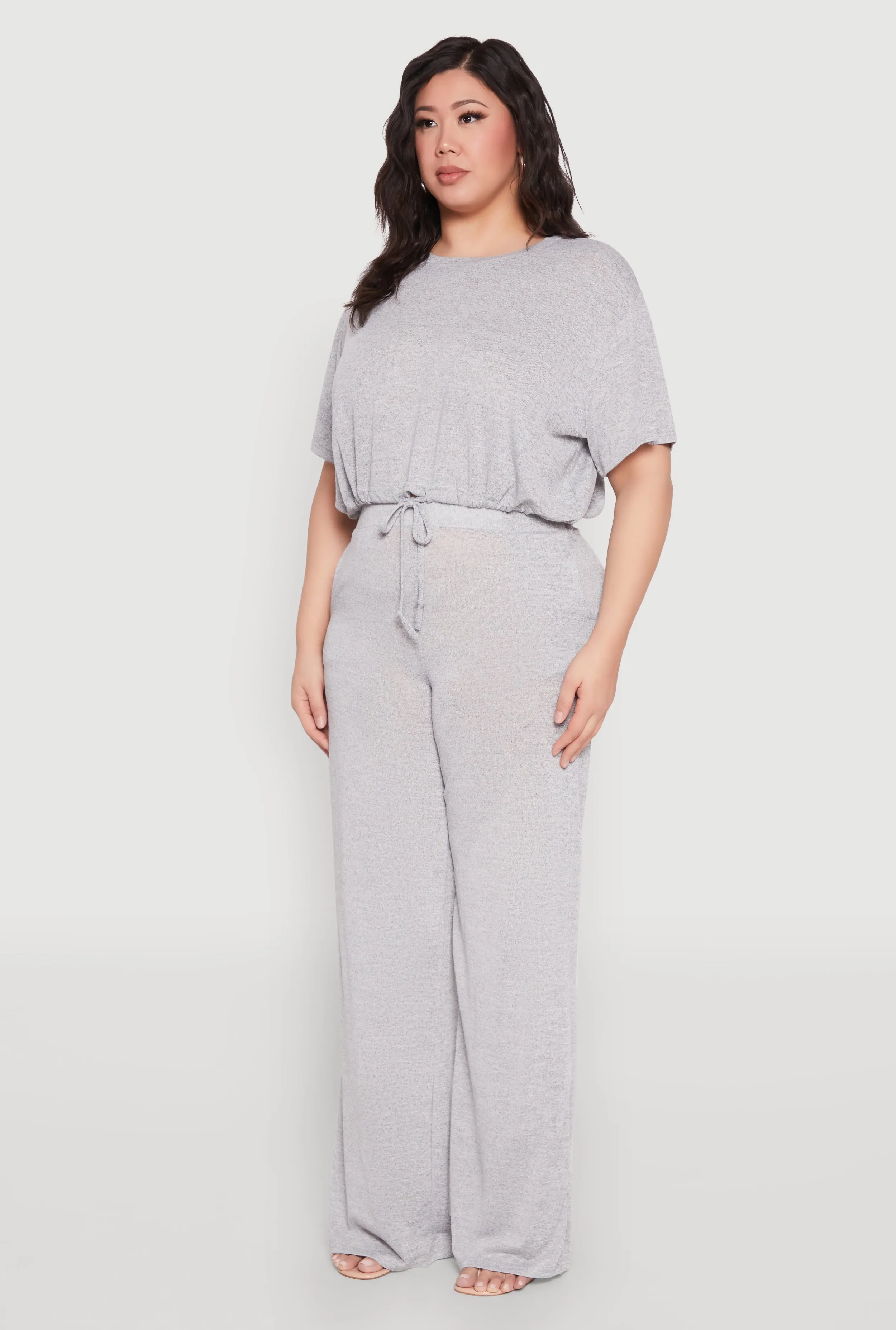 Plus Size Daisy Brushed Knit Drawstring Hem Tee sold by Rainbow product image thumbnail 5