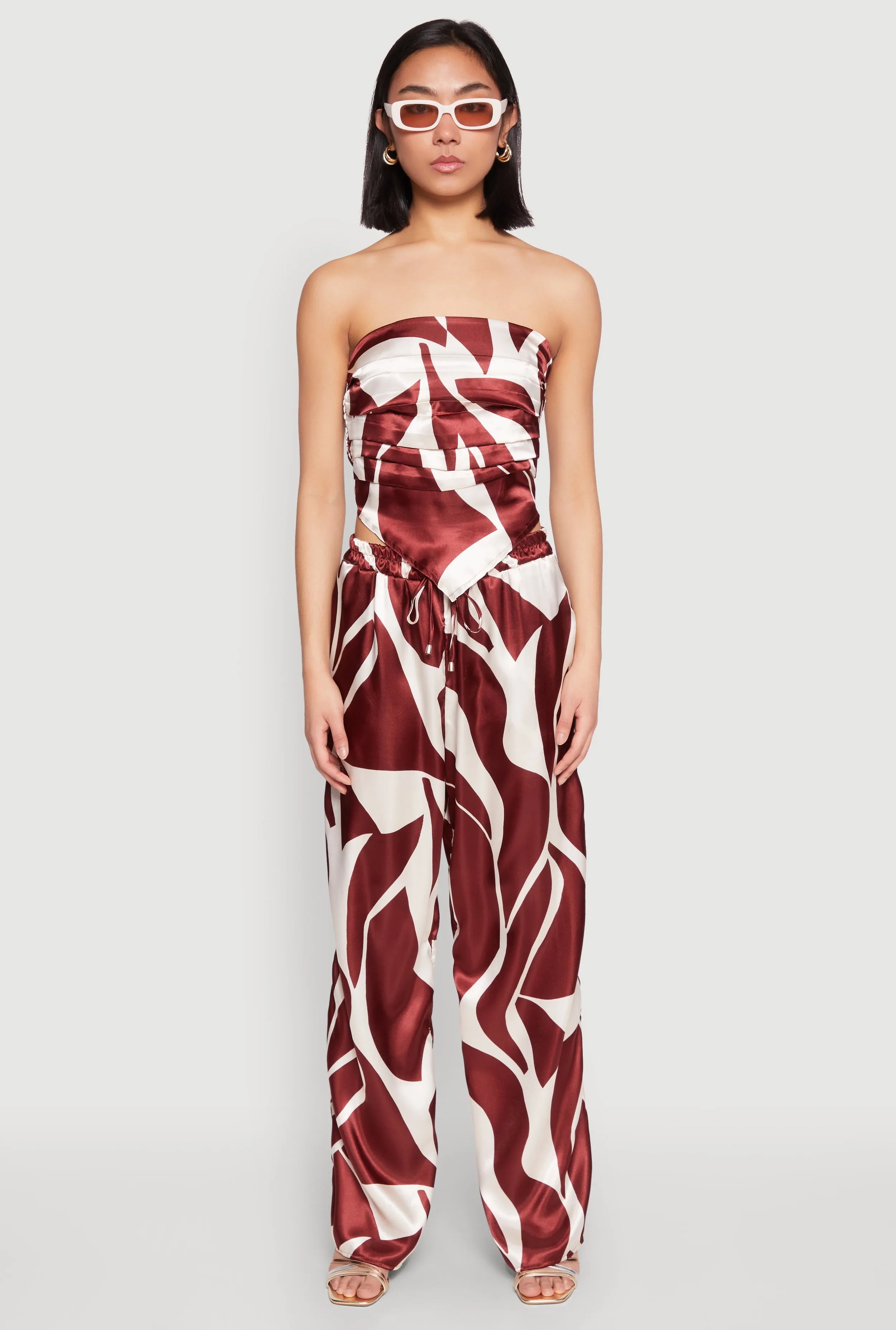 Patterned Satin Palazzo Pants sold by Rainbow product image thumbnail 2