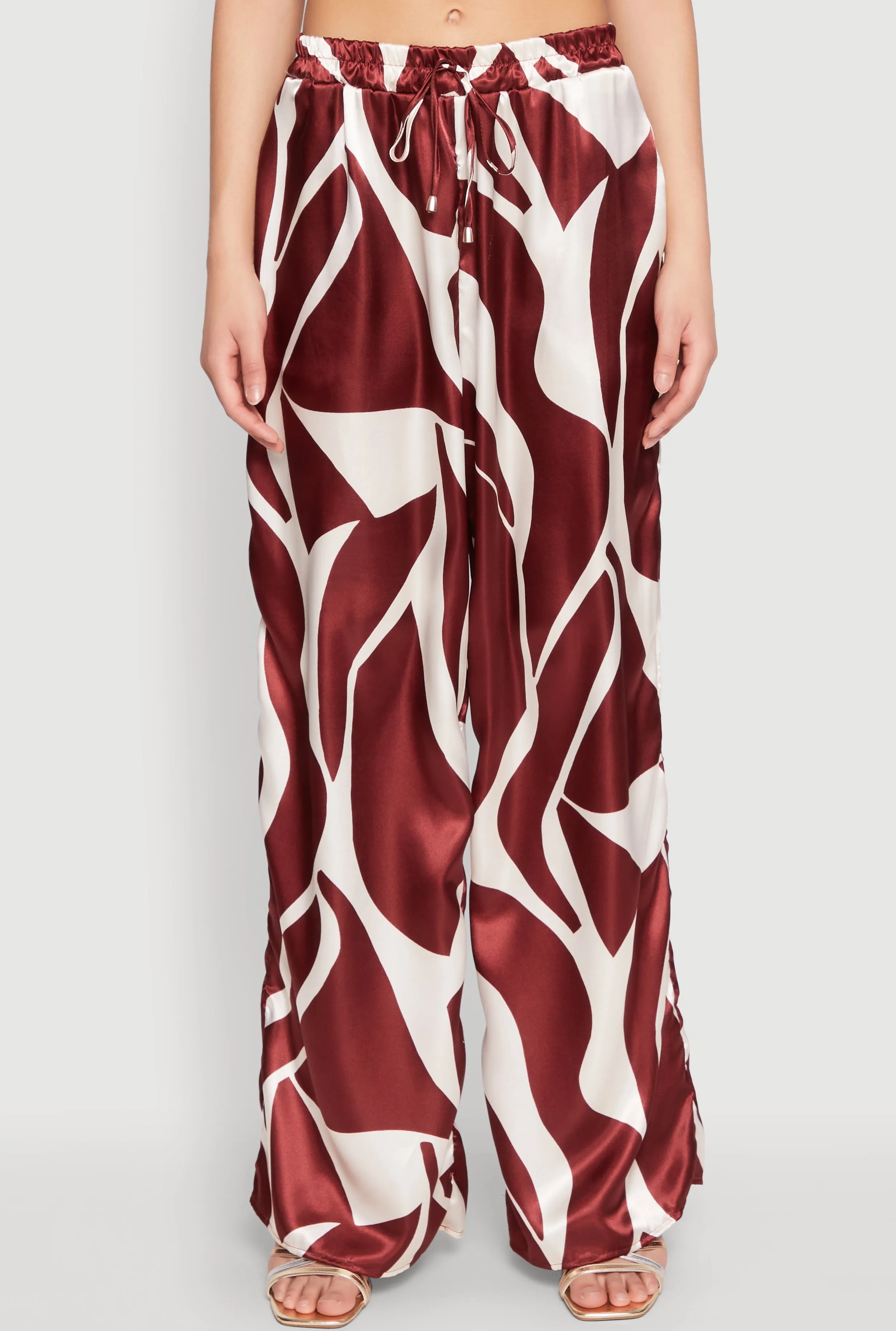 Patterned Satin Palazzo Pants sold by Rainbow product image thumbnail 3