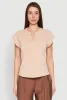 Iris Airy Notch Neck Blouse sold by Rainbow