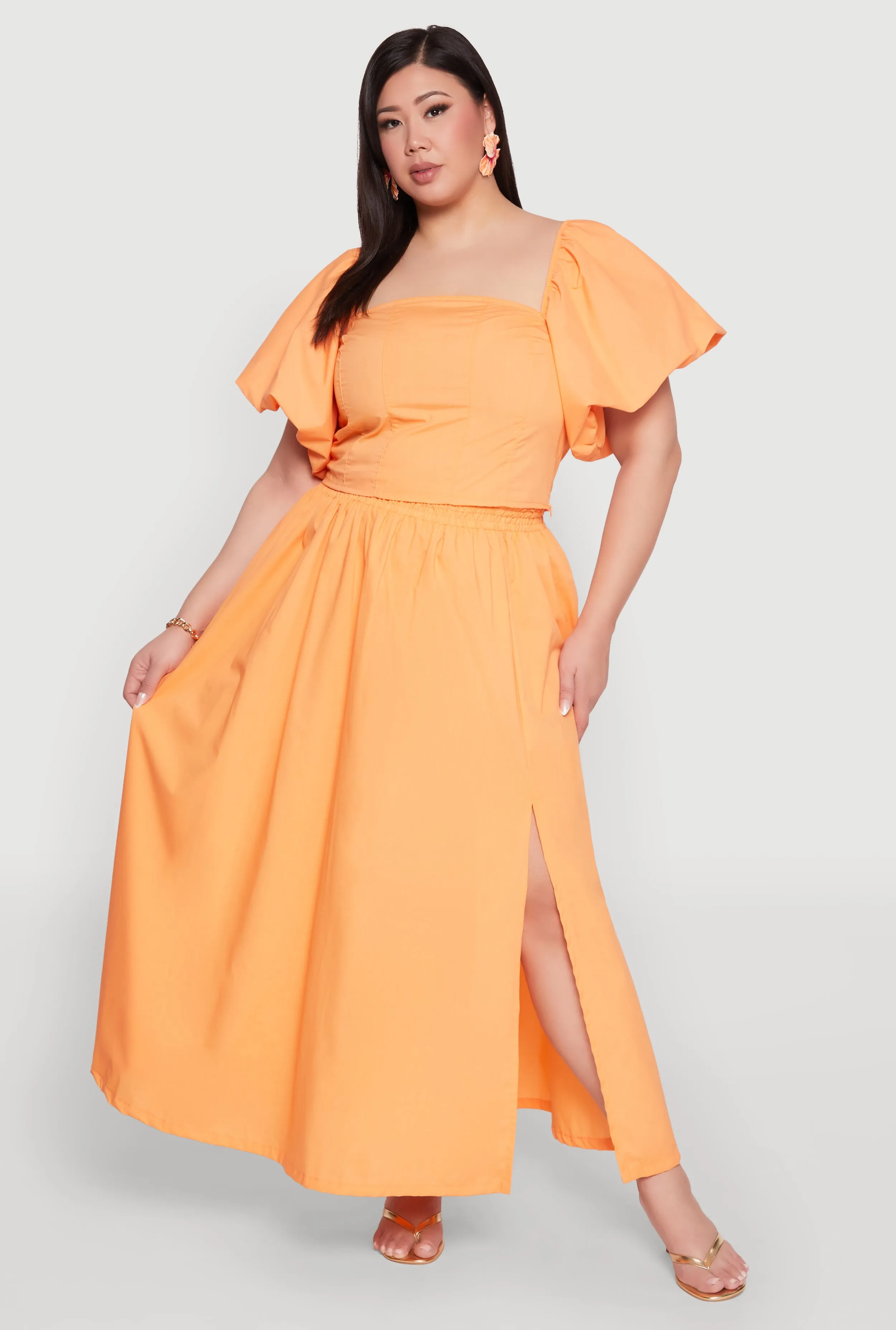 Plus Size Poplin Maxi Skirt sold by Rainbow product image thumbnail 2