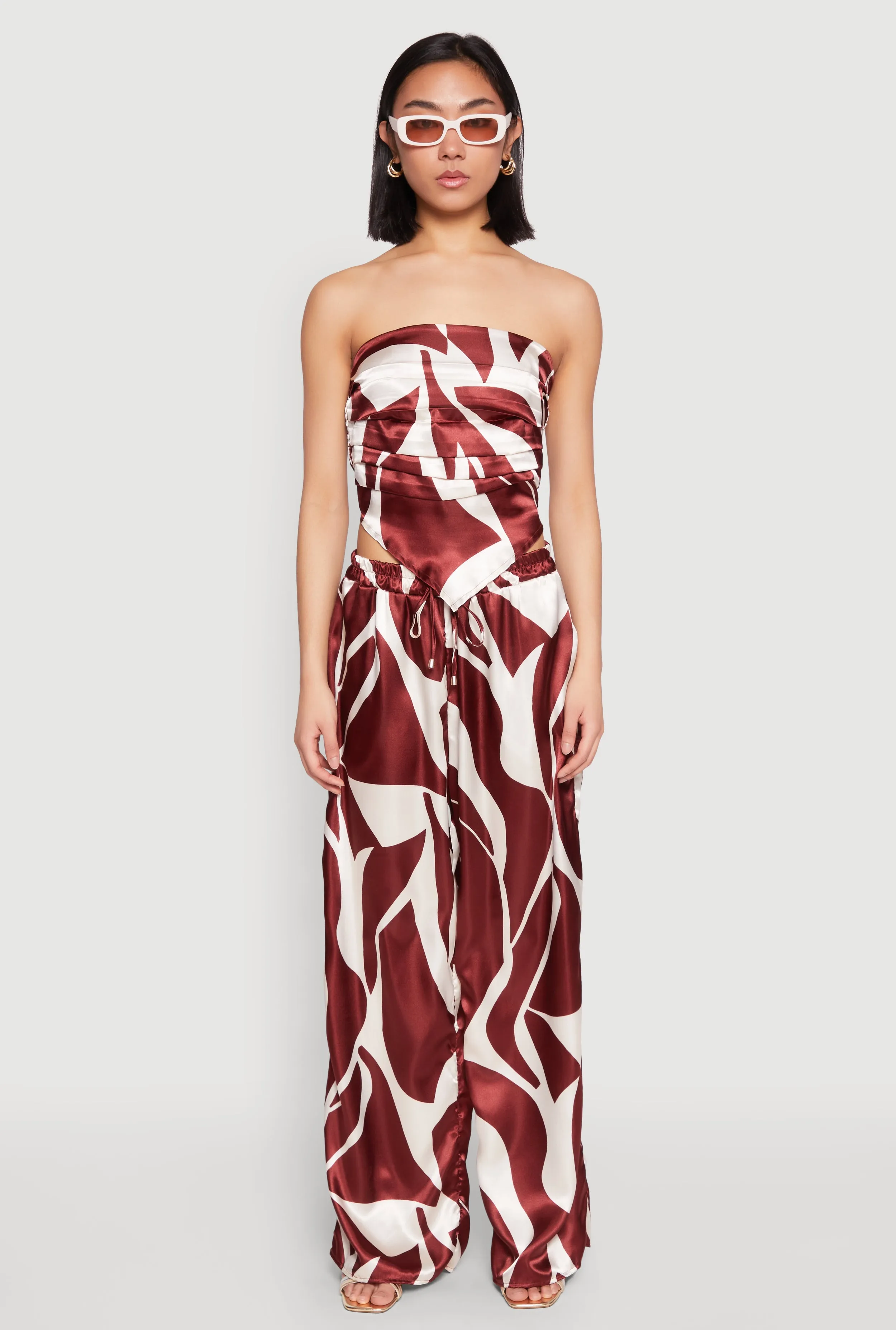 Patterned Satin Strapless Top sold by Rainbow product image thumbnail 3