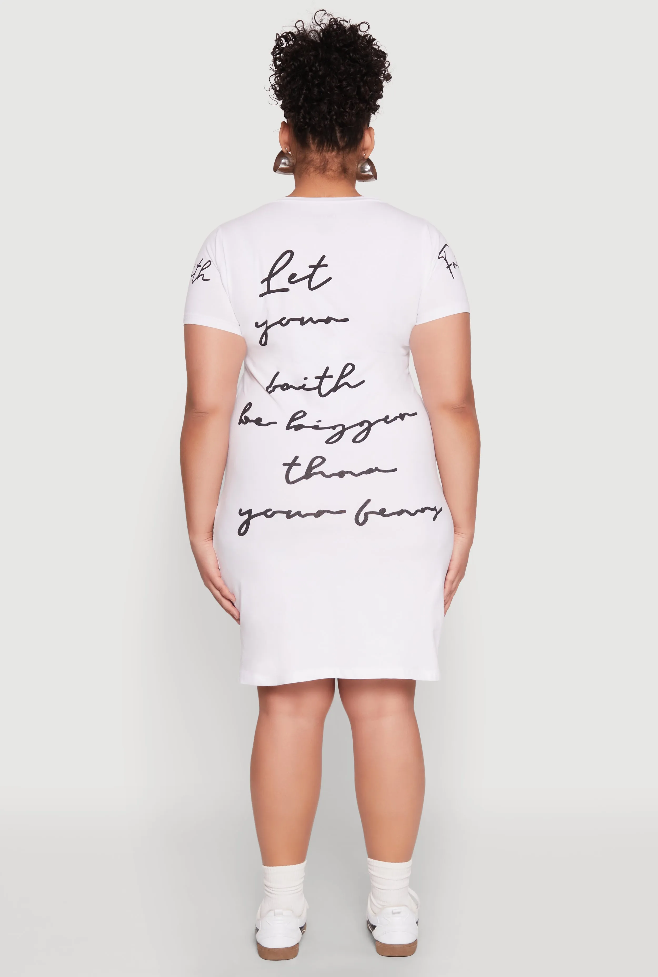 Plus Size Sequin Faith Graphic Dress sold by Rainbow product image thumbnail 5