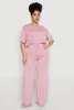 Plus Size Daisy Brushed Knit Drawstring Hem Tee sold by Rainbow