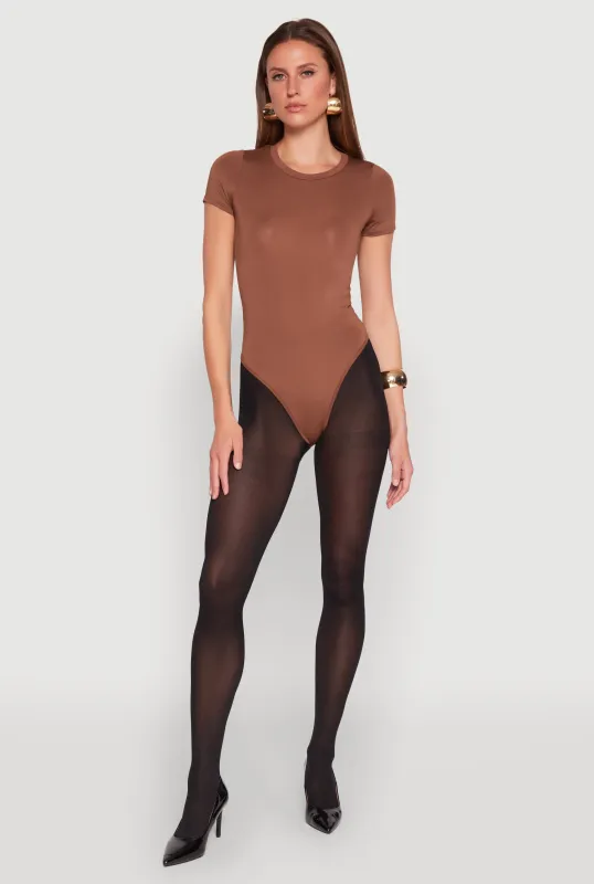 Daisy Short Sleeve Crew Neck Bodysuit sold by Rainbow