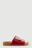 Double Geometric Band Footbed Sandals sold by Rainbow