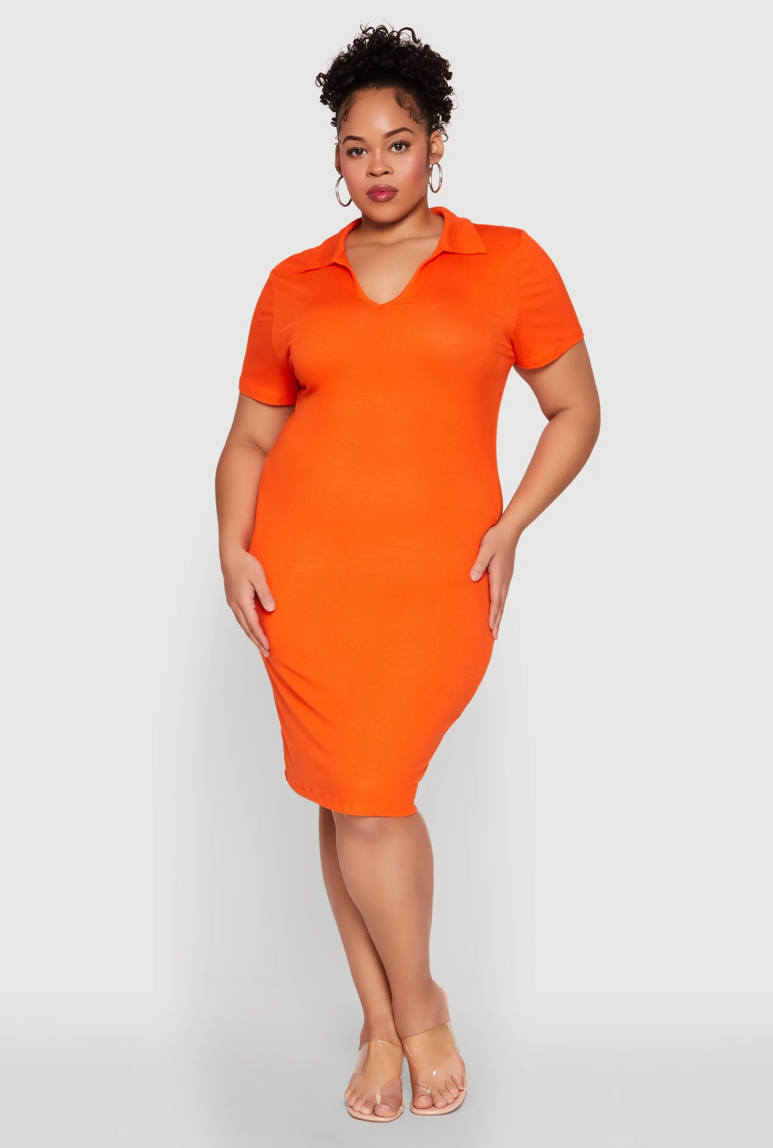 Plus Size Johnny Collar Polo Dress sold by Rainbow