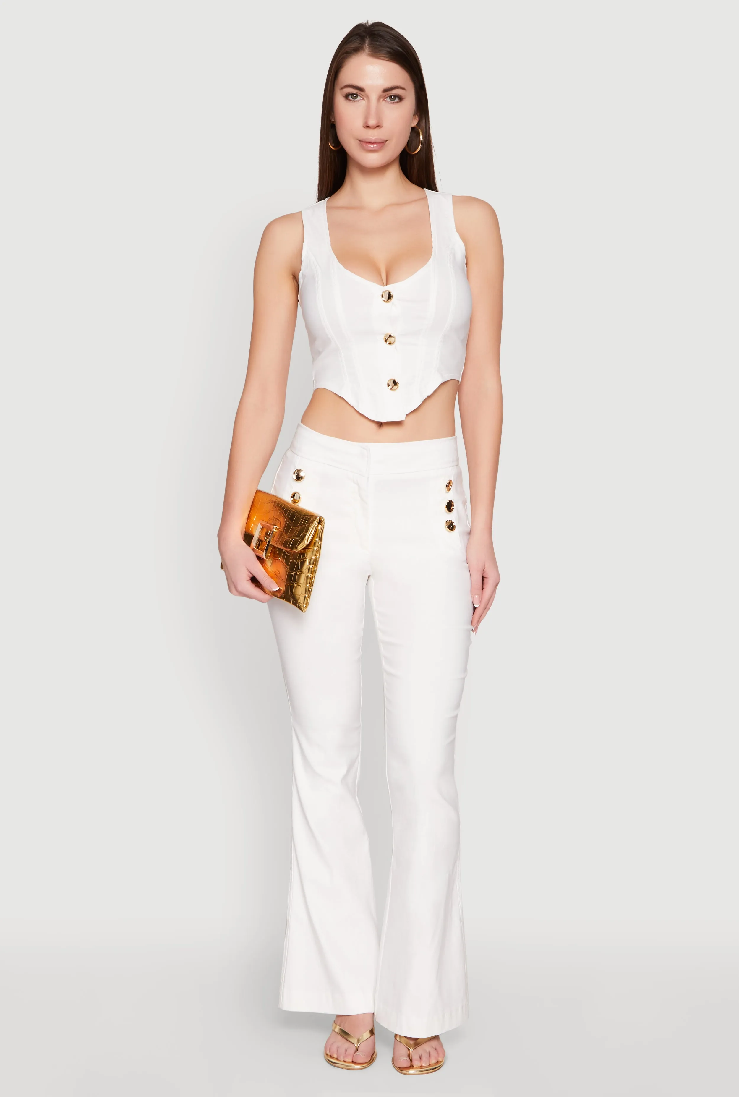 Cropped Corset Detail Vest sold by Rainbow product image thumbnail 2