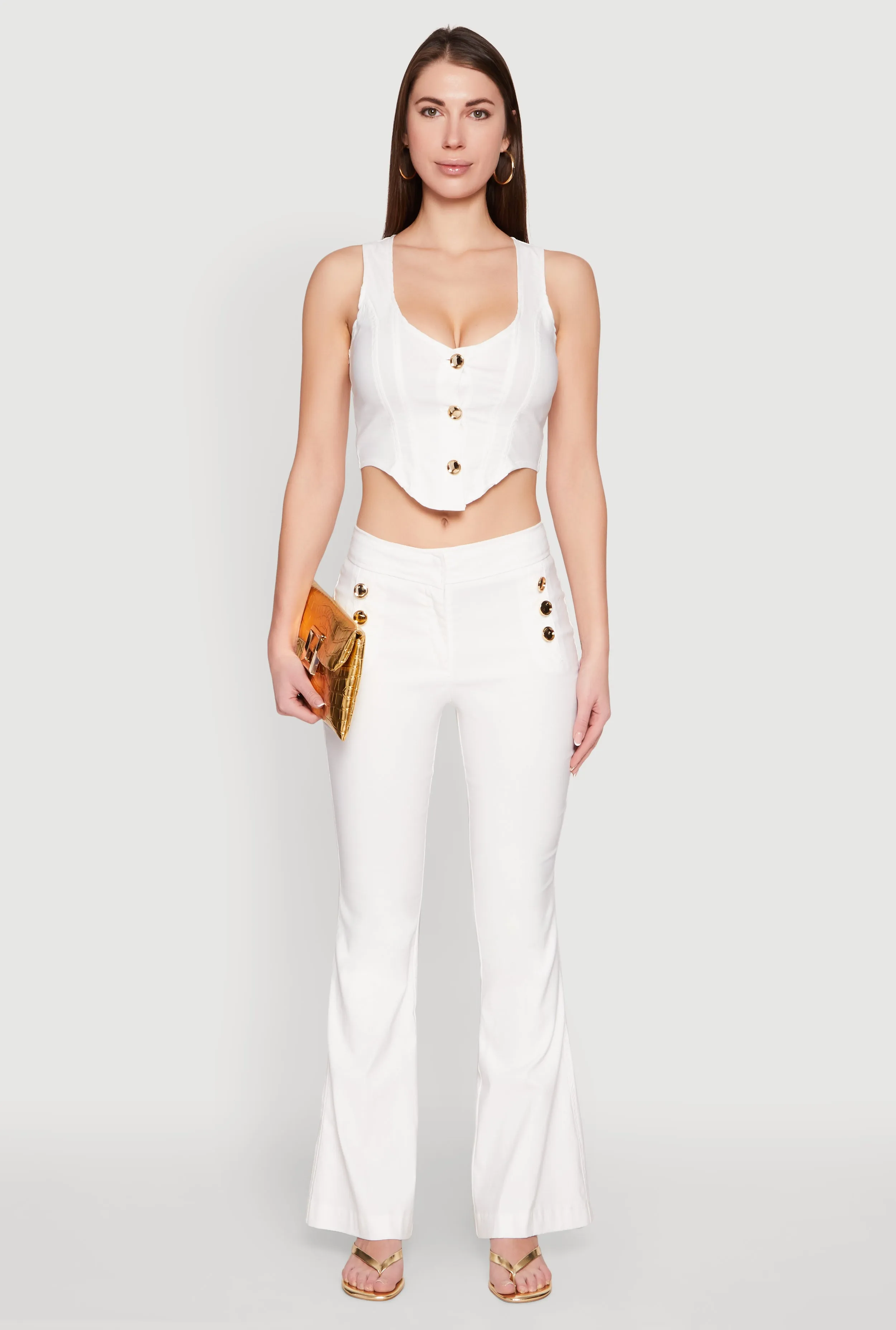 Cropped Corset Detail Vest sold by Rainbow product image thumbnail 3