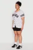 Plus Size Blessed 1 Pinstripe Baseball Shirt sold by Rainbow