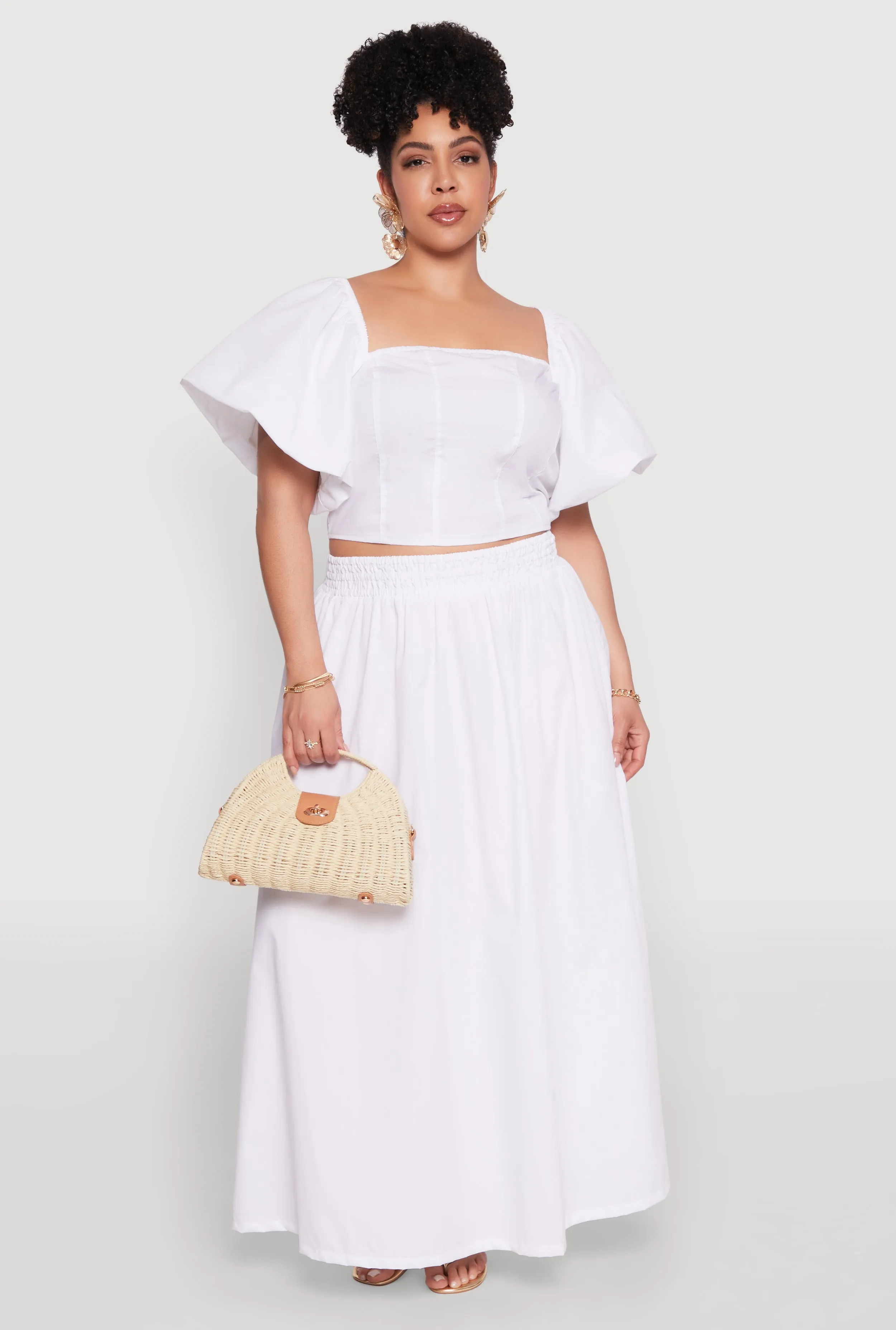 Plus Size Poplin Maxi Skirt sold by Rainbow product image thumbnail 2