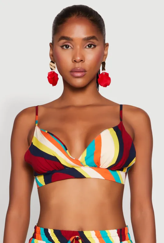 Spoon Jeans Psychedelic Print Bralette sold by Rainbow