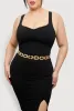 Plus Size Metallic Square Link Belt sold by Rainbow