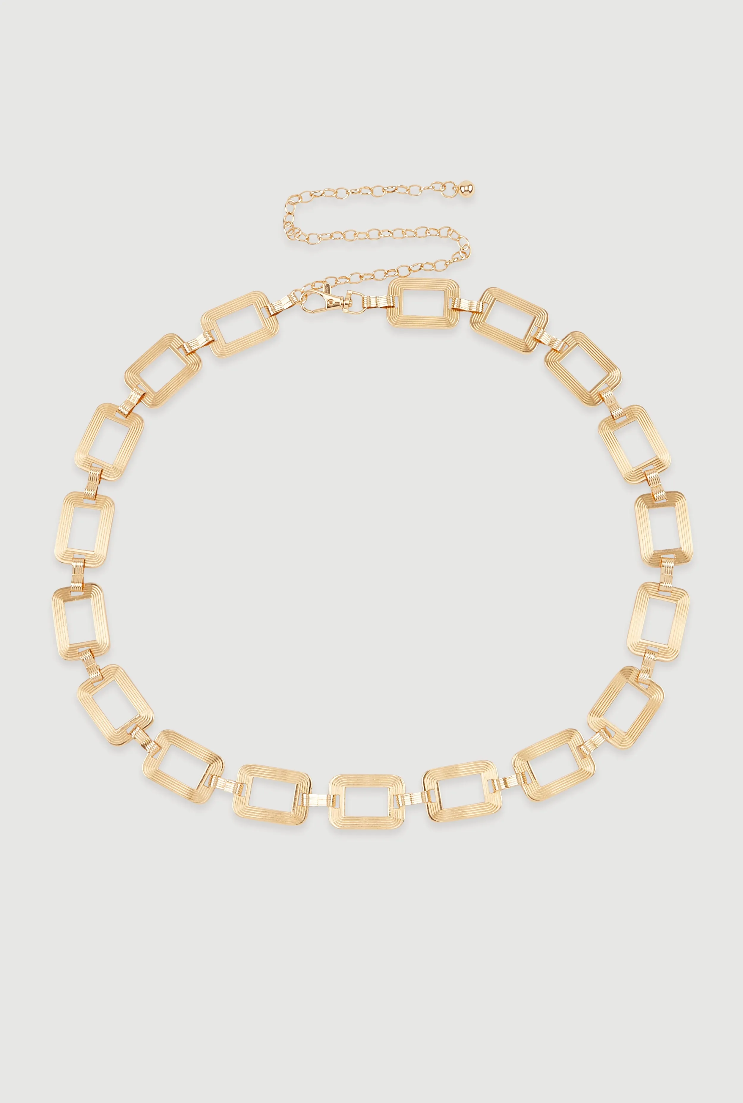 Plus Size Metallic Square Link Belt sold by Rainbow