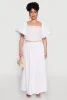 Plus Size Smocked Back Poplin Crop Top sold by Rainbow