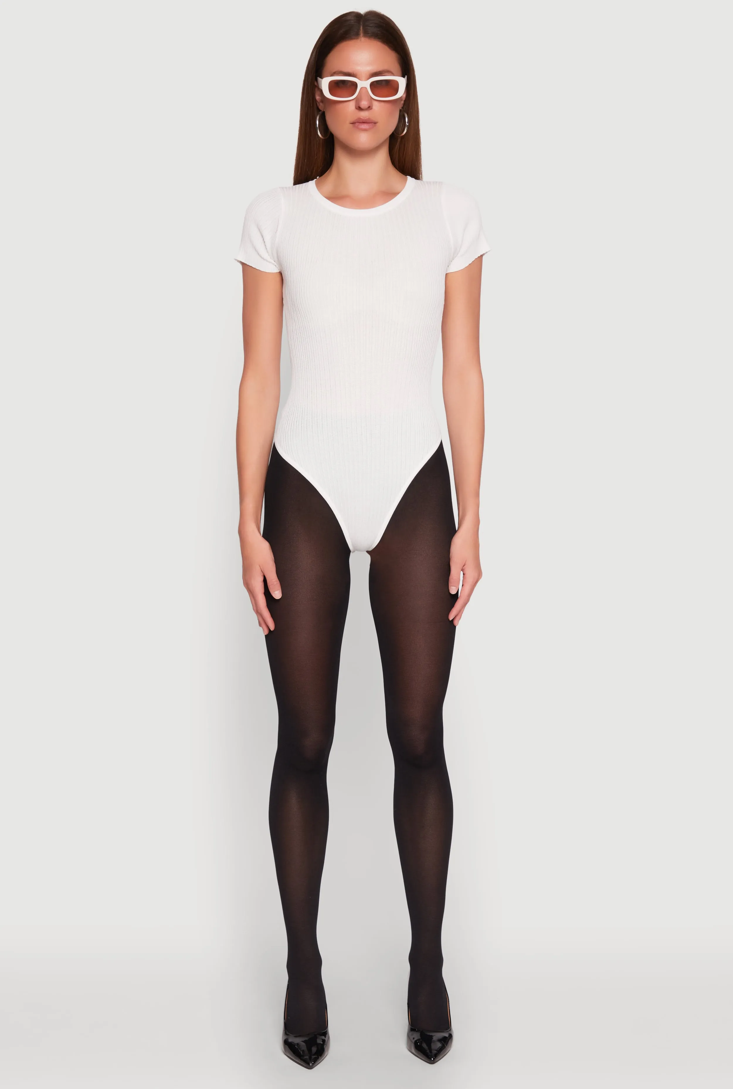 Daisy Rib Knit Crew Neck Bodysuit sold by Rainbow