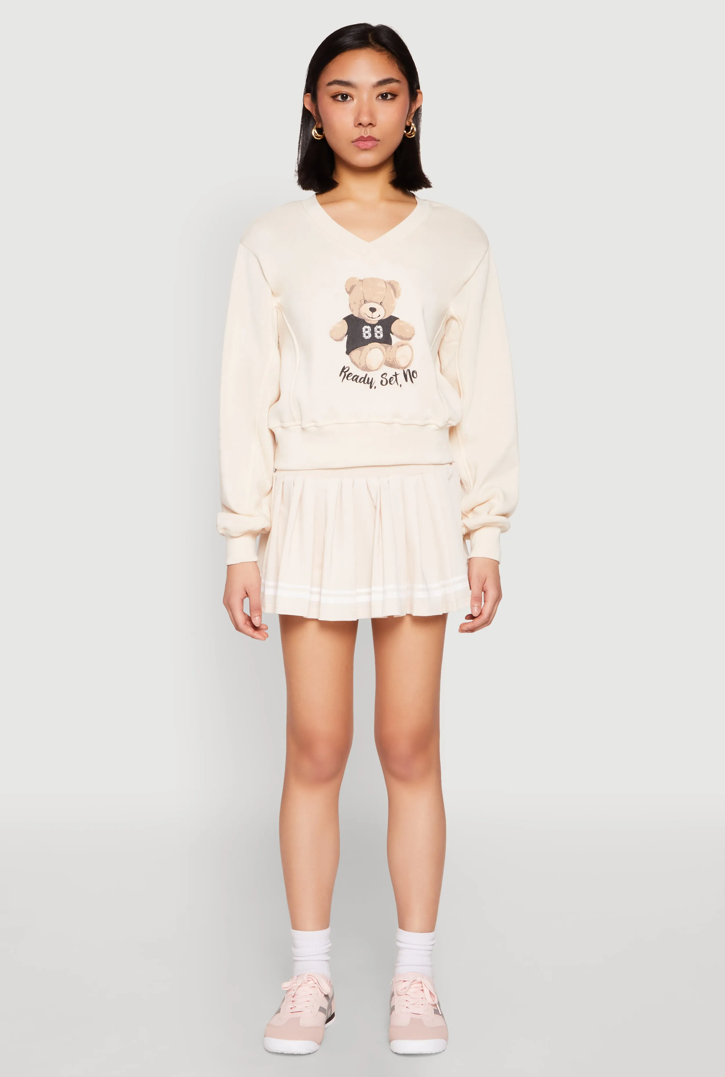 High Waisted Varsity Stripe Skort sold by Rainbow