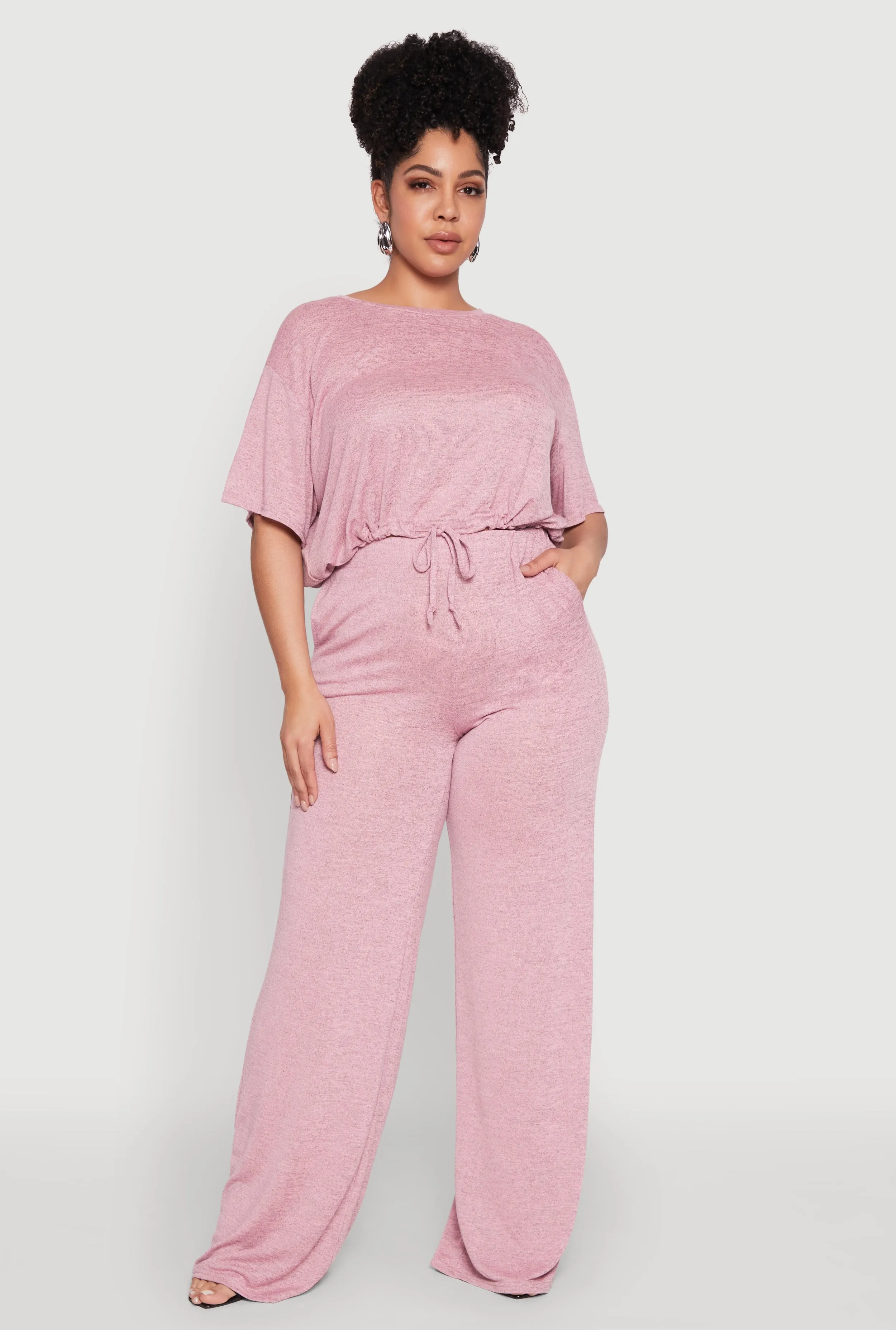 Plus Size Daisy High Waisted Wide Leg Pants sold by Rainbow