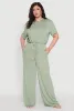 Plus Size Daisy High Waisted Wide Leg Pants sold by Rainbow
