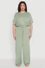 Plus Size Daisy High Waisted Wide Leg Pants sold by Rainbow