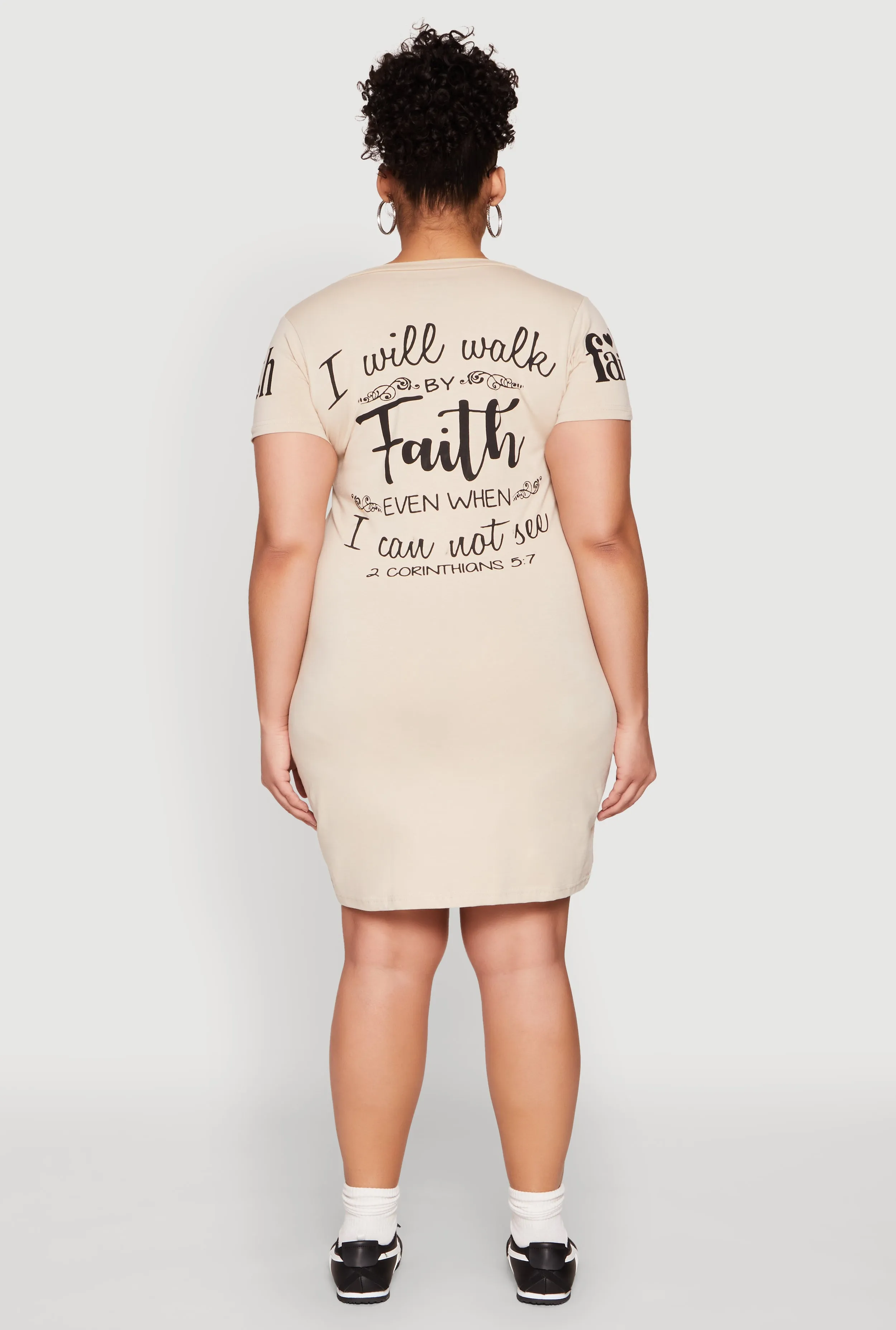 Plus Size Sequin Walk By Faith Graphic Dress sold by Rainbow product image thumbnail 5