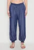 Chambray Smocked Hem Joggers sold by Rainbow