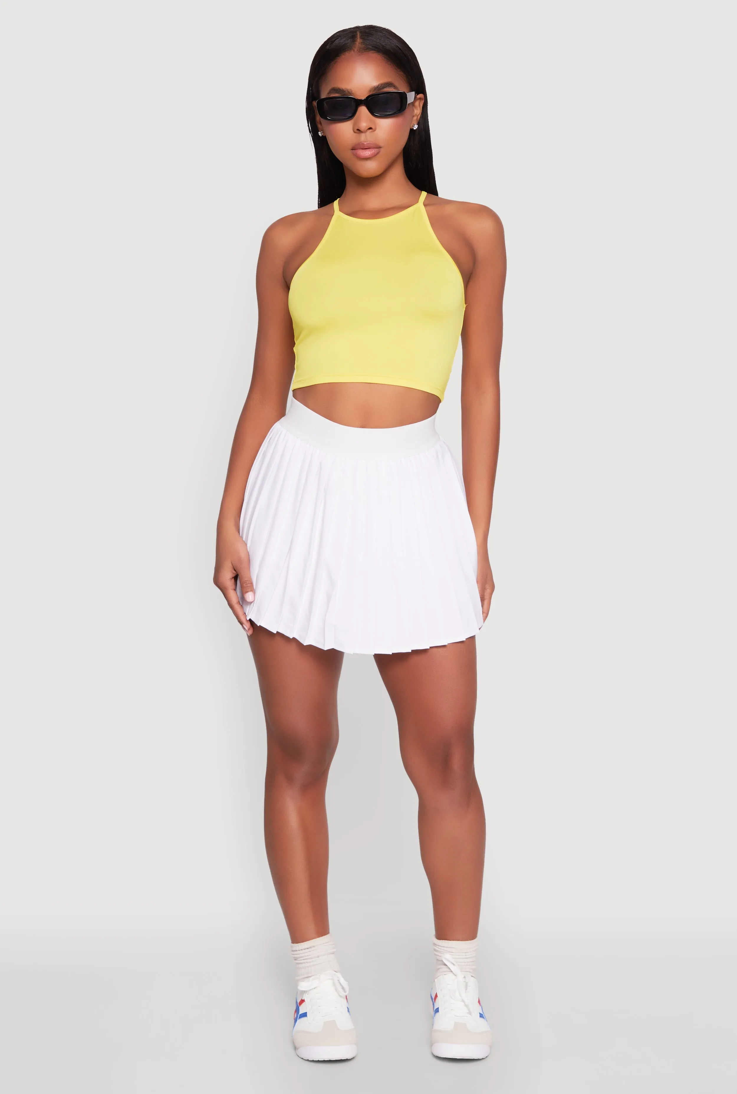 Daisy High Neck Cropped Tank Top sold by Rainbow