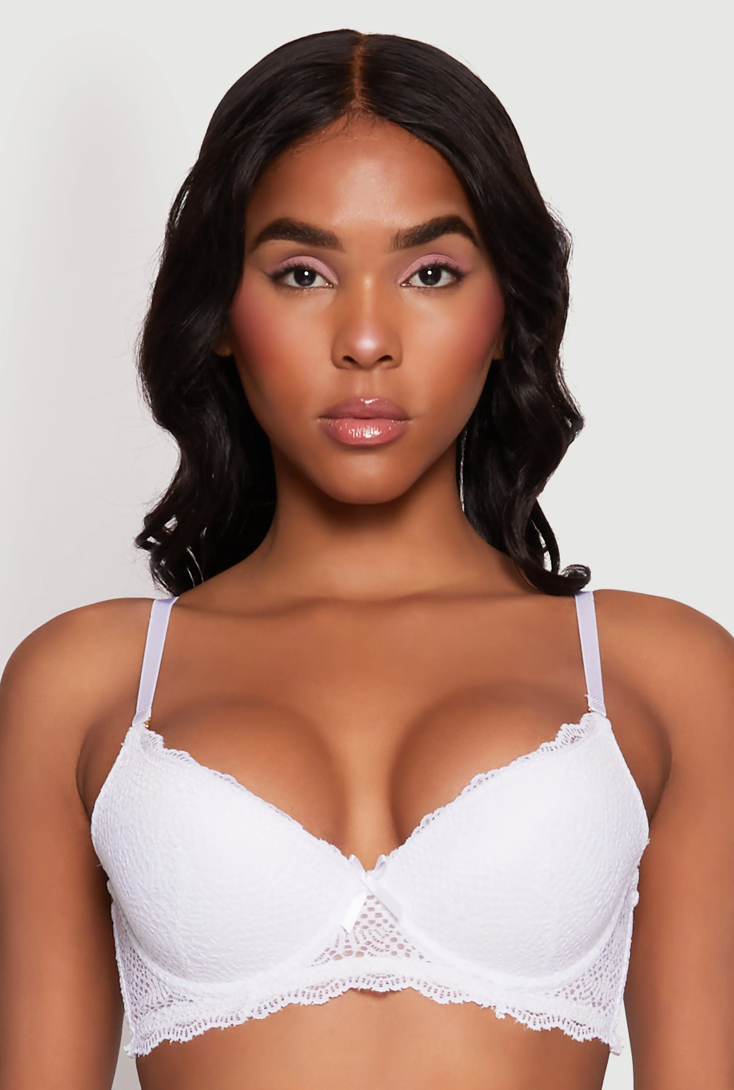 Scalloped Lace Plunge Bra | Convertible to Strapless sold by Rainbow