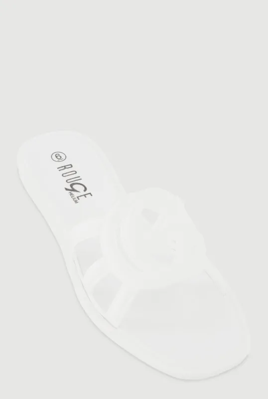 Cut Out Band Jelly Slide Sandals sold by Rainbow