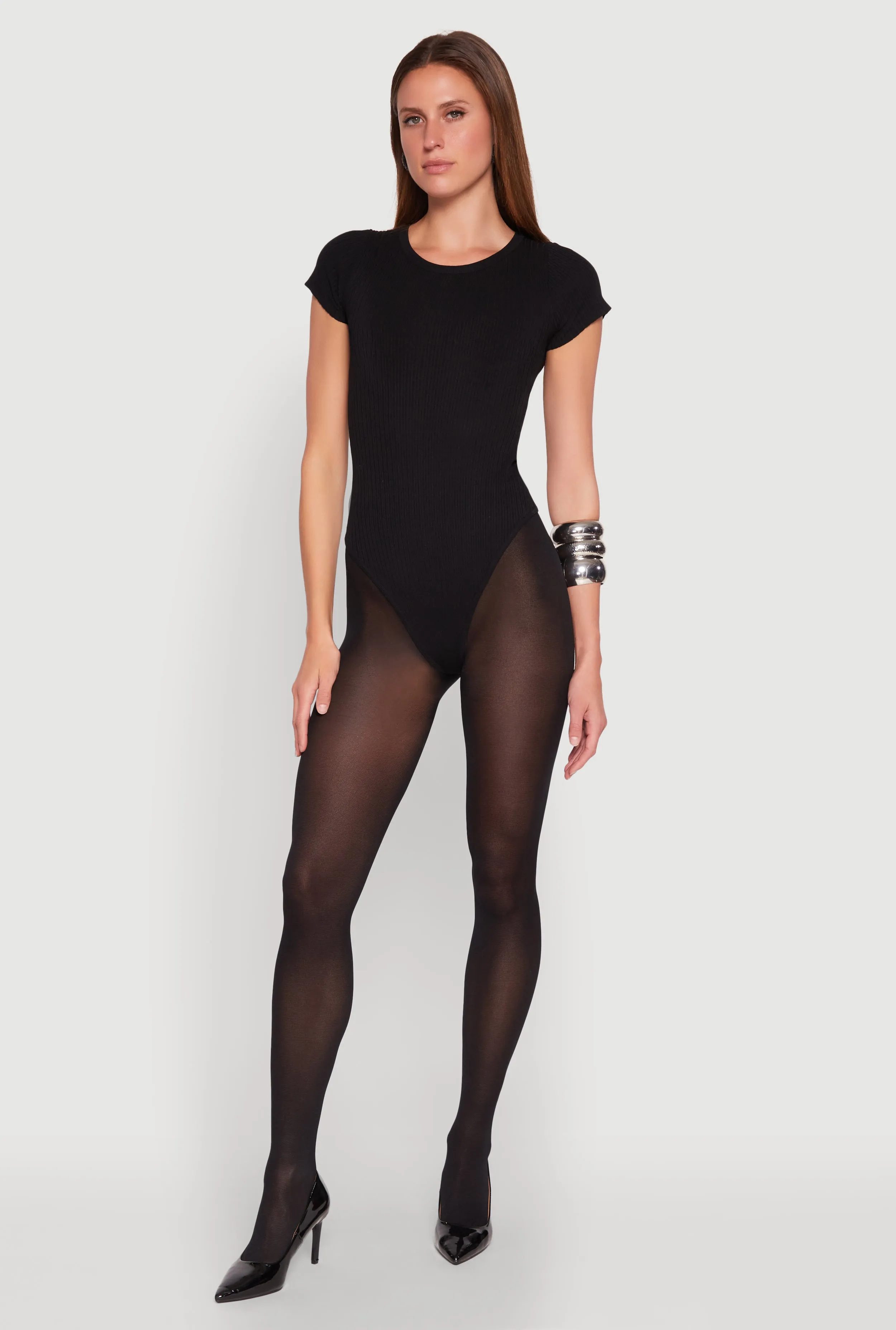 Daisy Rib Knit Crew Neck Bodysuit sold by Rainbow product image thumbnail 3