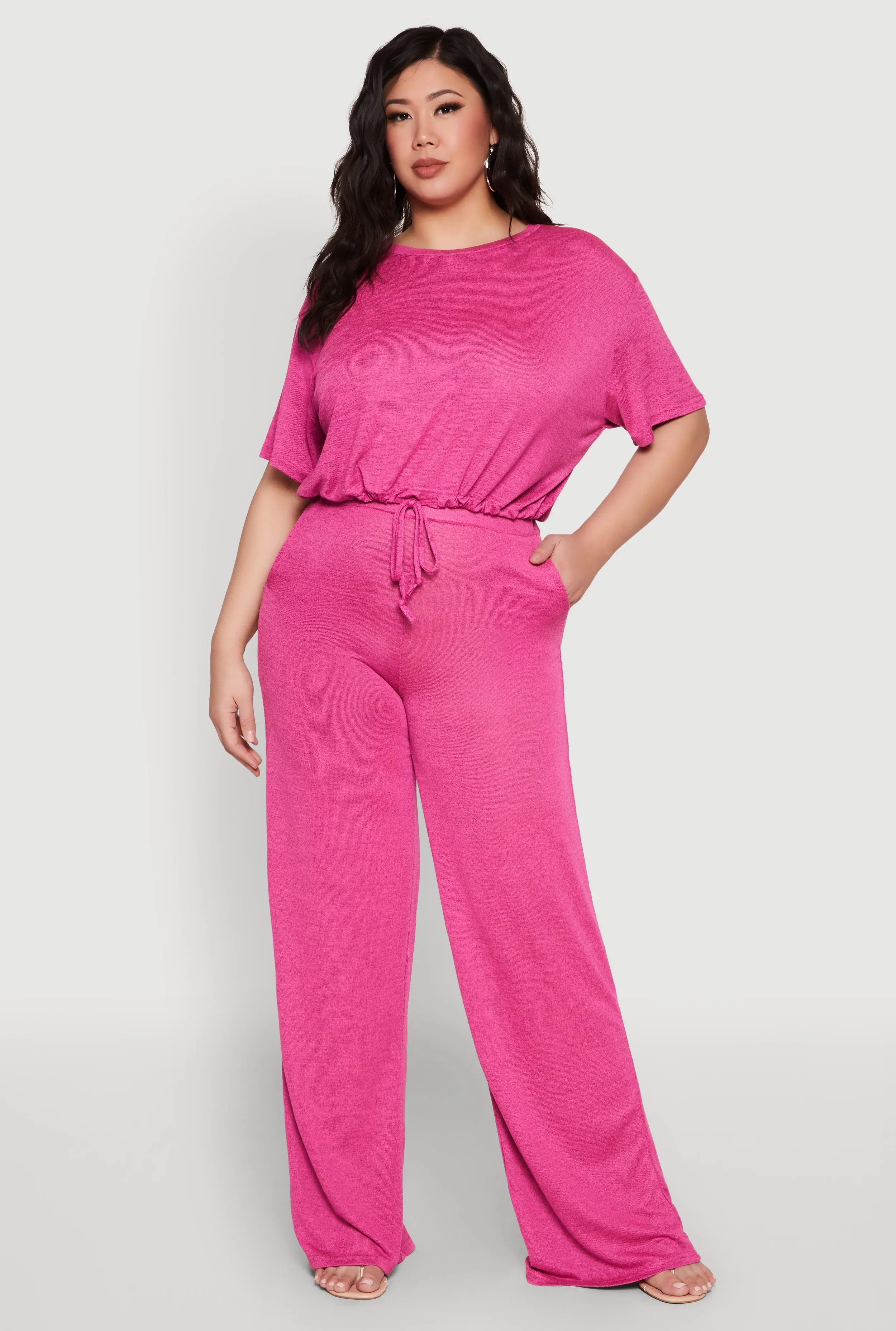 Plus Size Daisy High Waisted Wide Leg Pants sold by Rainbow