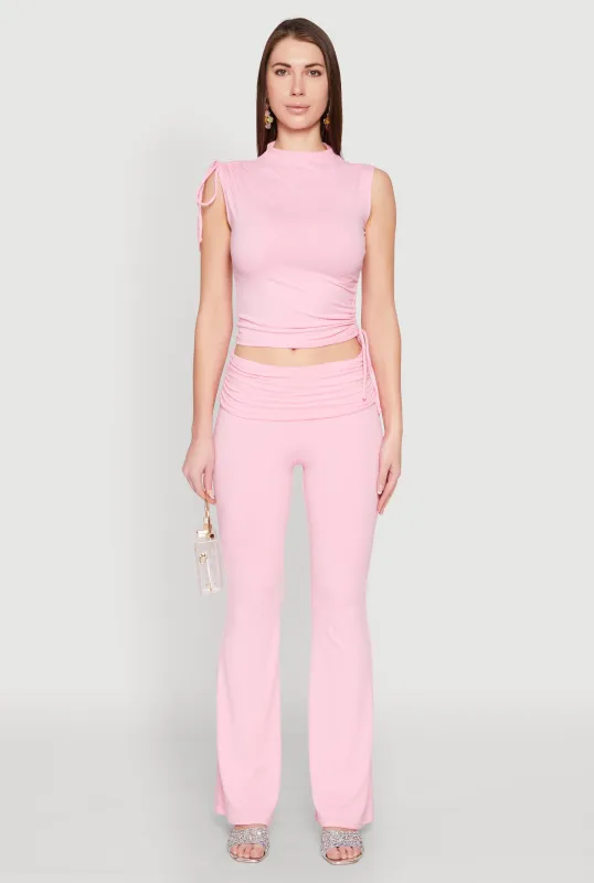 Ruched Flare Leg Pants sold by Rainbow